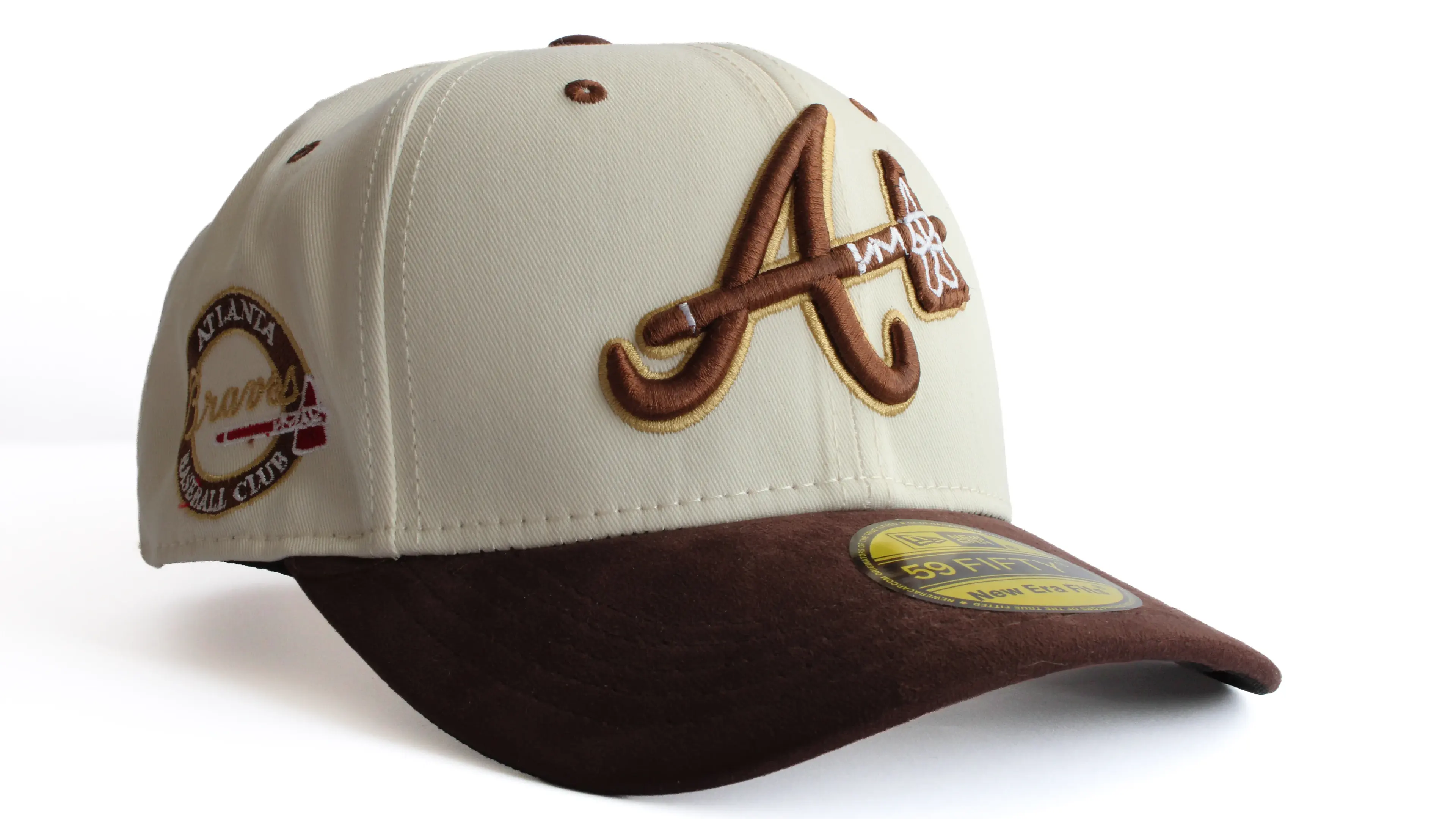 Gorra New Era Atlanta Braves Crema y Café